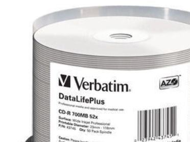 Verbatim DataLifePlus - 50 x CD-R - 700 MB 52x - hvit - blekkstråleskrivbar overflate, bred skrivbar overflate - spindel