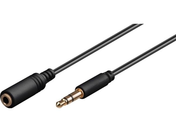 MicroConnect - Forlængerkabel til audio - stereo mini-jackstik han til stereo mini-jackstik hun - 5 m - lajittelu
