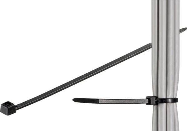 Microconnect CABLETIE5, Tikasmallinen johdinside, Musta, 280 mm, 4,8 mm, 4,8 mm, 56 g
