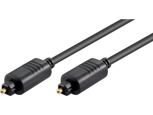 MicroConnect - Digital audiokabel (optisk) - TOSLINK hann til TOSLINK hann - 10 m - fiberoptisk - svart