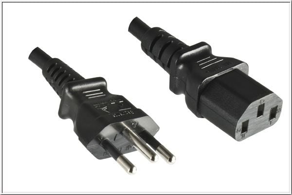 Microconnect PE010418BRAZIL, 2,1 m, Sähköpistoke tyyppiä N, C13 liitin, H05VV-F, 250 V, 10 A