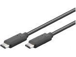 MicroConnect - USB-kabel - 24 pin USB-C (hann) til 24 pin USB-C (hann) - USB 3.1 Gen 2 - 50 cm - 4K-støtte - svart