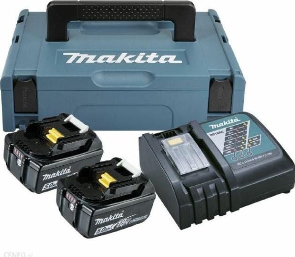 Makita PowerPack LXT - Batterilader + batteri 2 x - Li-Ion - 5 Ah - 90 Wh - for Makita DHP482ZJ