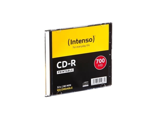 Intenso CD-R 700MB, 52x, CD-R, 120 mm, 700 MB, SlimCase, 10 kpl