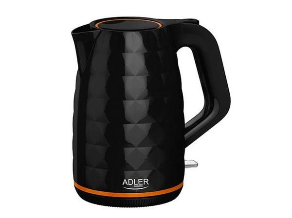 Adler AD 1277 B, 1,7 l, 2200 W, Sort, Plast, Vannivåindikator, Trådløs