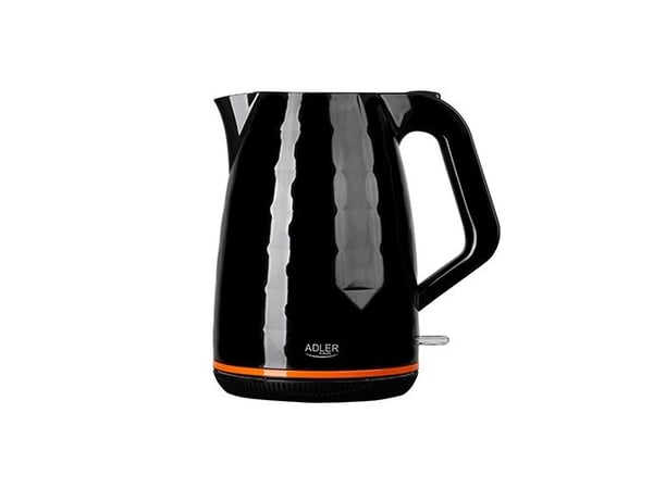 Adler AD 1277 B, 1,7 l, 2200 W, Sort, Plast, Vannivåindikator, Trådløs