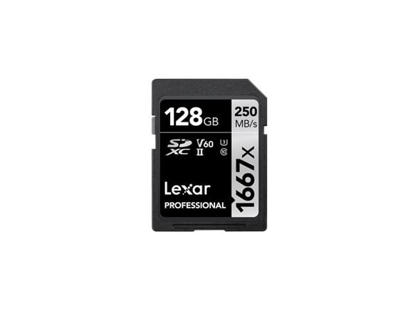 Lexar Professional - Flashminnekort - 128 GB - Video Class V60 / UHS-II U3 / Class10 - 1667x - SDXC UHS-II