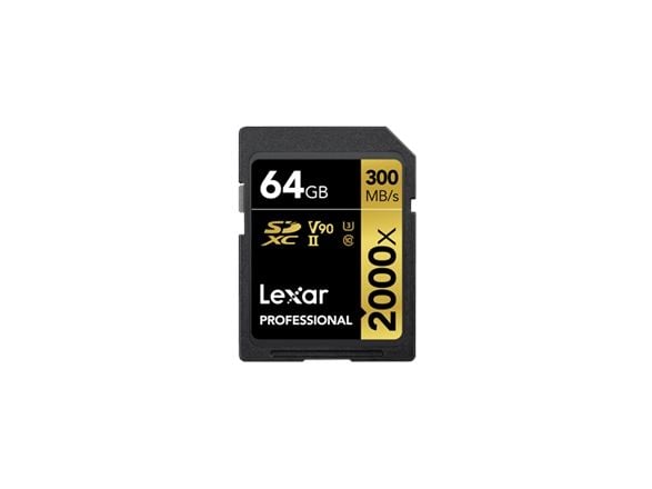 Lexar SDXC 64GB Professional 2000x UHS-II U3 (260/300 MB/s)