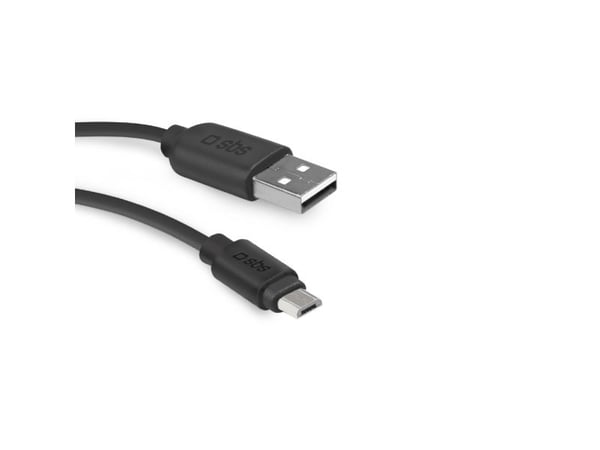 SBS TECABLEMICRO2K, 2 m, USB A, Micro-USB B, USB 2.0, Svart