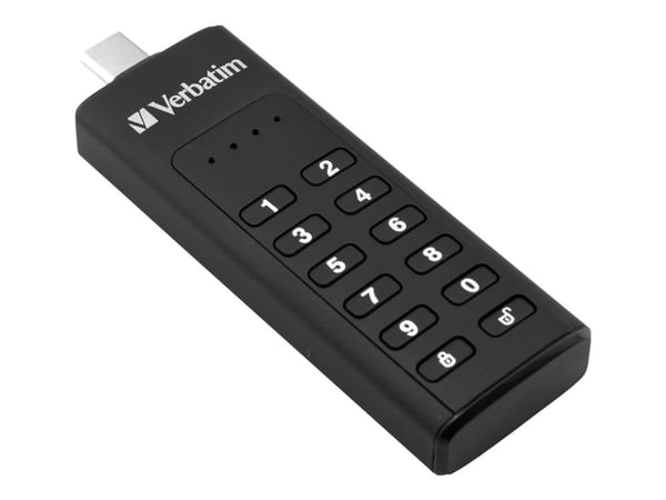 Verbatim Keypad Secure - USB flash-enhet - krypterat - 32 GB - USB-C 3.1