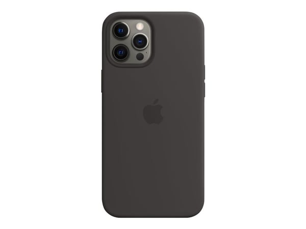 Apple - Baksidedeksel for mobiltelefon - med MagSafe - silikon - svart - for iPhone 12 Pro Max