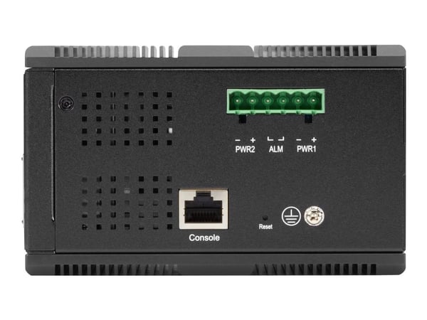 Black Box Industrial Managed Ethernet PoE+ Switch - Switch - Styrt - 8 x 10/100/1000 (PoE+) + 4 x SFP - stasjonær, DIN-skinnemonterbar, veggmonterb...