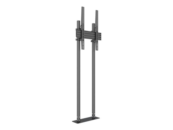 Multibrackets M Pro Dual Pole Floormount - Stativ - for LCD-skjerm - plastikk, aluminium, stål - svart - skjermstørrelse: 65"-90" - plassering på gulv