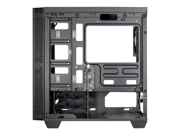 Inter-Tech X-608 Infinity Micro - Tower - mikro ATX - sidepanel med vindu (herdet glass) - ingen strømforsyning (ATX) - USB/lyd