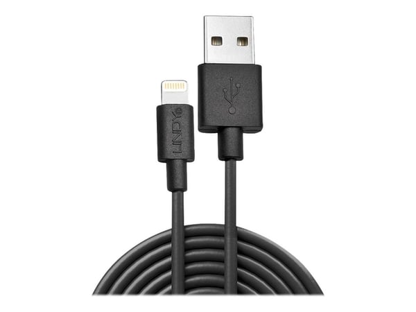 Lindy 31322, 3 m, USB A, Uros, Uros, Musta, Suora