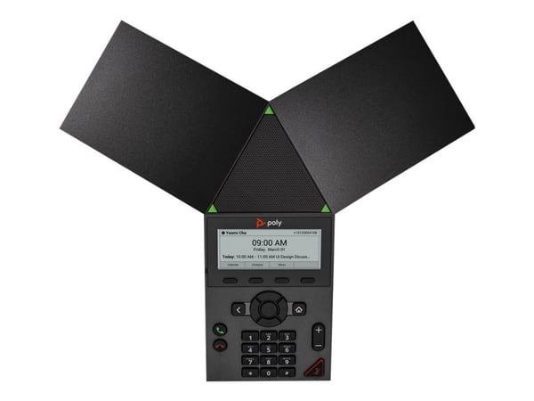 Poly Trio 8300 - Konferanse-VoIP-telefon - med Bluetooth-grensesnitt - IEEE 802.11a/b/g/n (Wi-Fi) / Bluetooth 5.0 - treveis anropskapasitet - SIP, ...