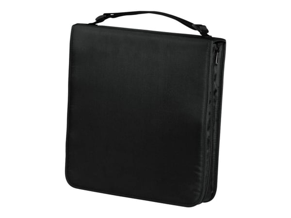 Hama CD Wallet Nylon 160 - Lomme for CD/DVD-plater - 160 plater - nylon - svart