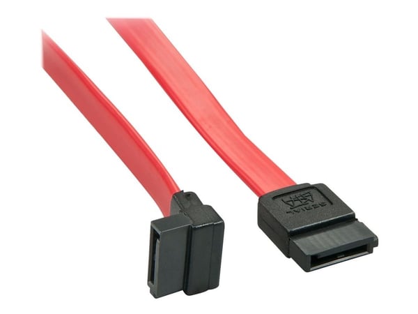 Lindy - SATA-kabel - Serial ATA 150/300/600 - SATA til SATA vinklet - 20 cm - rød