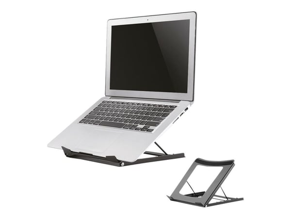 Neomounts NSLS075 - Stativ - for notebook - pulverbelagt stål - svart - skjermstørrelse: 10"-15" - skrivebord