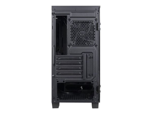 Inter-Tech X-608 Infinity Micro - Tower - mikro ATX - sidepanel med vindu (herdet glass) - ingen strømforsyning (ATX) - USB/lyd