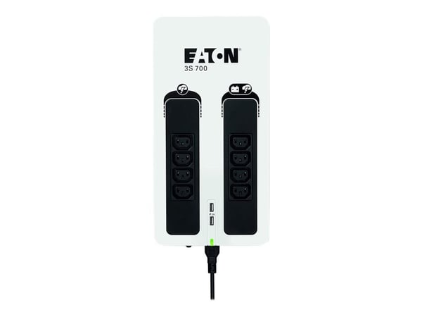 Eaton 3S 700 - UPS - AC 220-240 V - 420 watt - 700 VA - enkeltfase - USB - utgangskontakter: 8