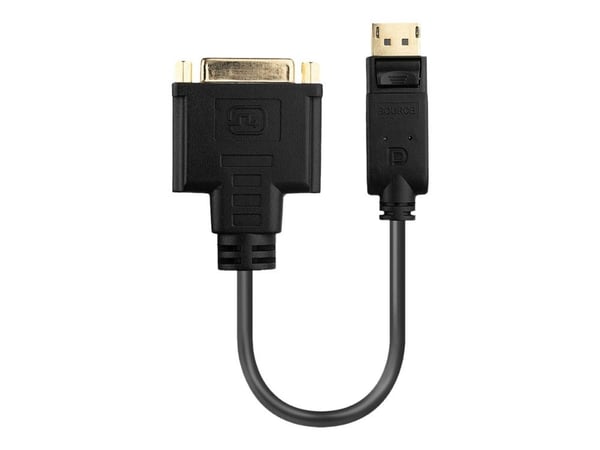 Lindy - DisplayPort-adapter - DisplayPort (hann) til DVI-D (hunn) - 15 cm - svart