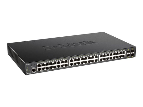 D-Link DGS 1250-52XMP - Switch - L3 Lite - smart - 48 x 10/100/1000 (PoE) + 4 x 10 Gigabit SFP+ - rackmonterbar - PoE (370 W)
