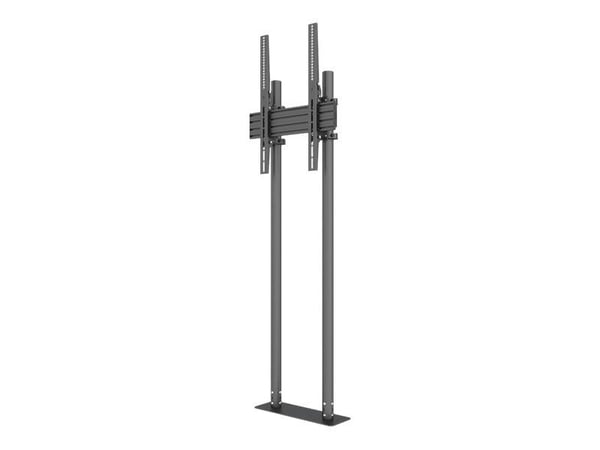Multibrackets M Pro Dual Pole Floormount - Stativ - for LCD-skjerm - plastikk, aluminium, stål - svart - skjermstørrelse: 65"-90" - plassering på gulv