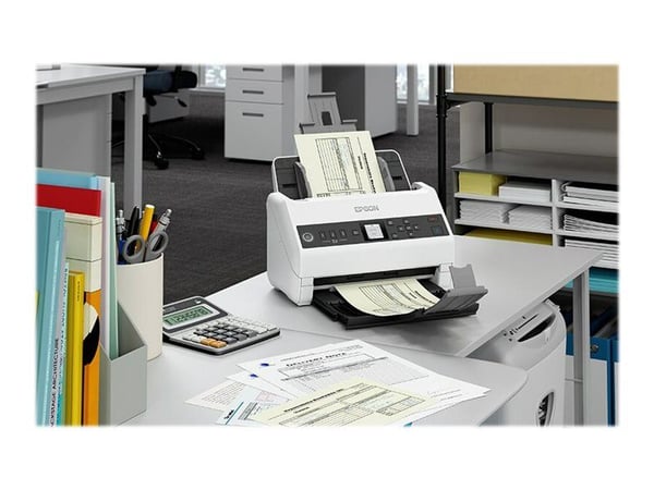 Epson WorkForce DS-730N - Dokumentskanner - Contact Image Sensor (CIS) - Dupleks - A4/Legal - 600 dpi x 600 dpi - inntil 40 spm (mono) / inntil 40 ...