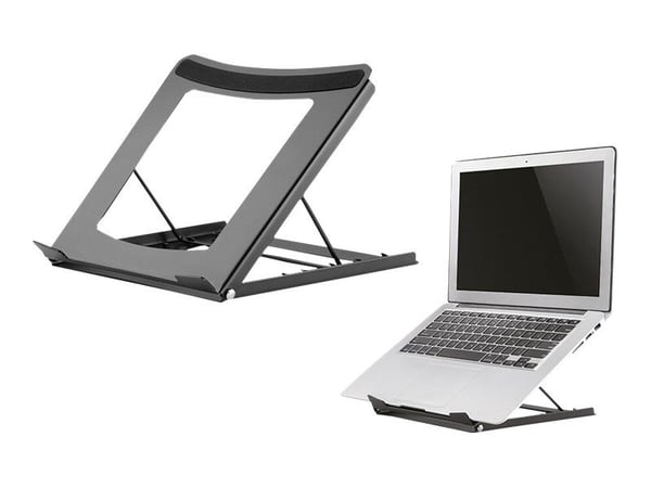 Neomounts NSLS075 - Stativ - for notebook - pulverbelagt stål - svart - skjermstørrelse: 10"-15" - skrivebord