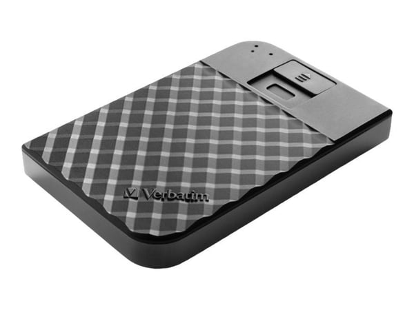 Verbatim Fingerprint Secure - Harddisk - kryptert - 1 TB - ekstern (bærbar) - USB 3.1 Gen 1 (USB-C kontakt) - 256-bit AES