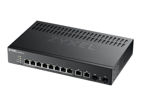 Zyxel GS2220-10 - Switch - Styrt - 8 x 10/100/1000 + 2 x kombo-Gigabit SFP - rackmonterbar, veggmonterbar