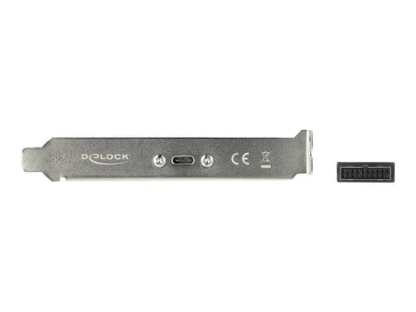 Delock Slot bracket - USB-panel - 19-pins USB 3.0-plugg (hunn) til USB-C (hunn) - 5 V - 900 mA - 50 cm - svart
