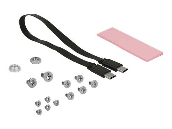 DeLOCK 42609, SSD-kotelo, M.2, PCI Express, 10 Gbit/s, USB-liitettävyys, Musta