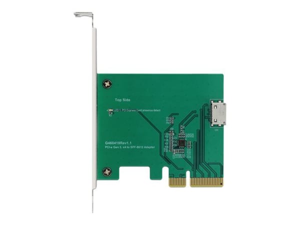 DeLOCK PCI Express x4-kort til 1 x intern OCuLink SFF-8612 - Lagringskontroll lav profil - PCIe 3.0 x4
