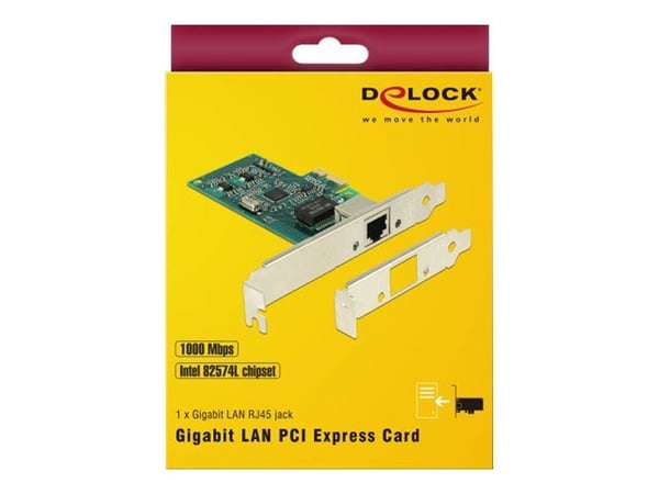 DeLOCK 89943, Sisäinen, Langallinen, PCI Express, Ethernet, 1000 Mbit/s