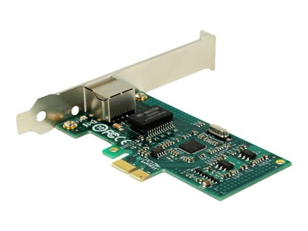 Delock PCI Express Card > 1 x Gigabit LAN - Nettverksadapter - PCIe 1.1 lav profil - Gigabit Ethernet