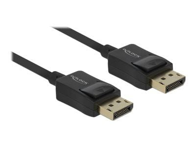 DeLOCK koaksial - Videokabel - DisplayPort (M) til DisplayPort (M) - DisplayPort 1,4 - 0,5 m - 8K-støtte - Svart (85299)