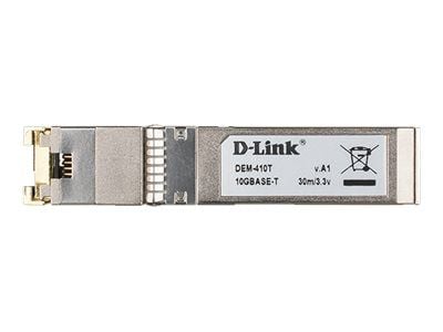 D-Link DEM 410T - SFP+ sändar/mottagarmodul - 10GbE - 10GBase-T - RJ-45 - upp till 30 m