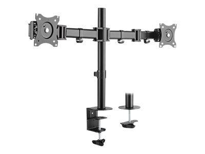 Gearlab - Monteringssett - for 2 skjermer - plastikk, aluminium, stål - matt svart - skjermstørrelse: 13"-27" - skrivebordsmonterbar