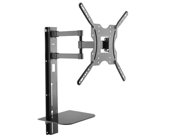 Maclean MC-772 - Brakett - justerbar arm - for TV, DVD - metall, glass - svart - skjermstørrelse: 32"-55" - veggmonterbar