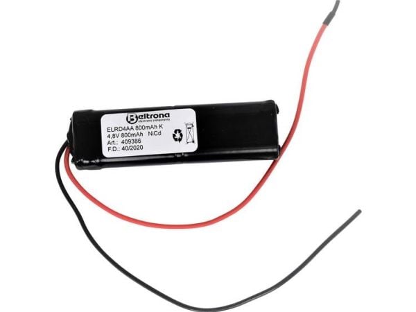 Beltrona ELRD4AA800 Nödbatteri kabel 4,8 V 800 mAh