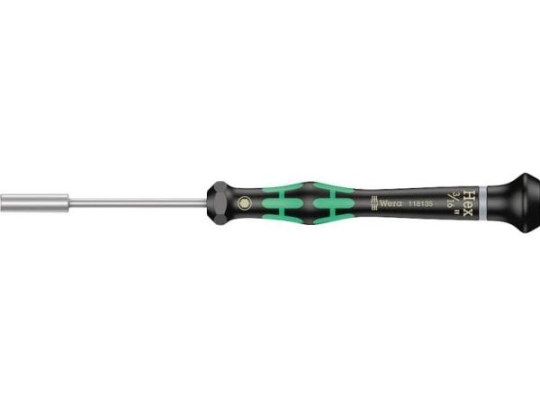 Wera 2069 elektronikk pipenøkkel, 13 mm, 15,7 cm, 13 mm, svart, grønn