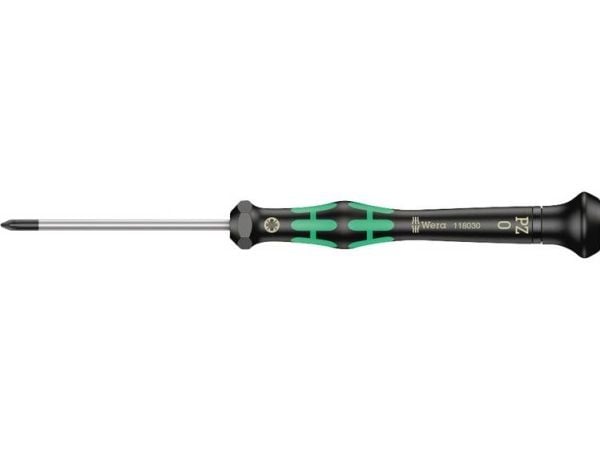 Wera 2055 PZ Electronics Phillips-skrutrekker, 13 mm, 15,7 cm, 13 mm, 14 g, svart, grønn