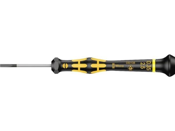 Wera 1578 A Kraftform Micro ESD skrutrekker med spor Bladbredde: 2,5 mm Bladlengde: 40 mm