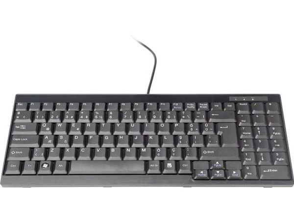 DIGITUS DS-72000TR - Tastatur - QWERTY - Tyrkisk - svart