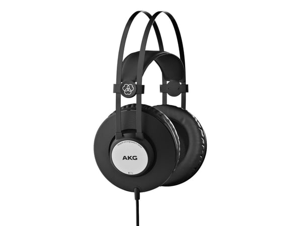 AKG K72, Koblet med ledninger (ikke trådløs), 16 - 20000 Hz, Scene/studio, 200 g, Hodetelefoner, Svart, Hvit