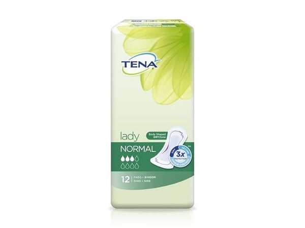 TENA Lady Normal, Inkontinensskydd, Kvinna, Väska, 12 styck