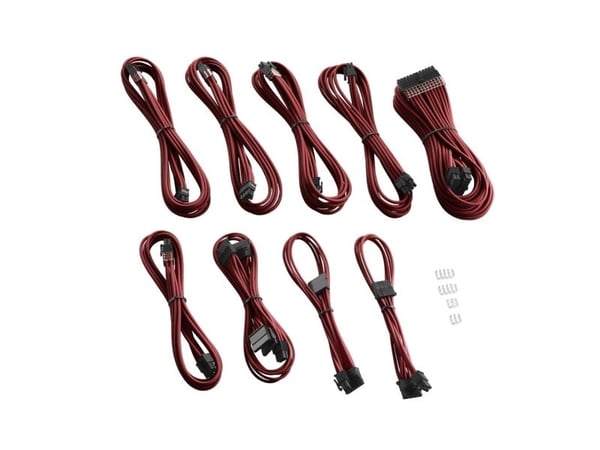 CableMod PRO Series ModMesh C-Series RMi & RMx Cable Kit - Strömkabelsats - formpressad - blodröd