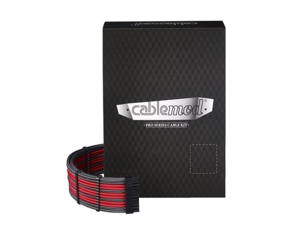 CableMod PRO Series ModMesh C-Series AXi, HXi & RM Cable Kit - Strømkabelsett - formstøpt - rød, karbon